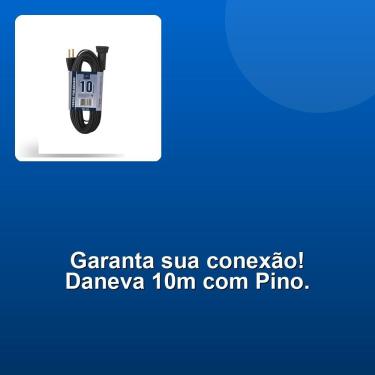 Imagem de Cordão Prolongador Ref.1314 para Conexão de 1 a 3 Plugues de 2 Polos 10M 10A 250V Daneva