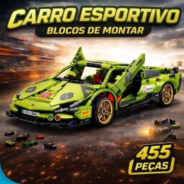 Imagem de Lamborghini Blocos Montagem 455 Peças Hobby Criativo Presente Em Estoq