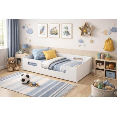 Imagem de Cama Montessoriana Solteiro Rainha 100% Mdf P/Colchão 188x88 - Aqui Mo