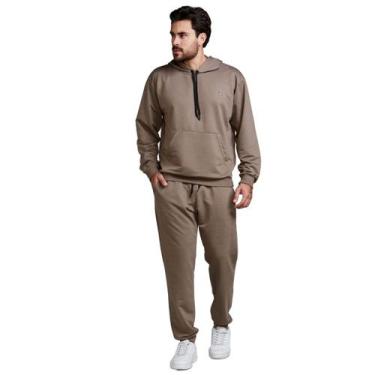 Imagem de Conjunto Moletinho Masculino Calça Moletom - Daze Modas, M, Chumbo