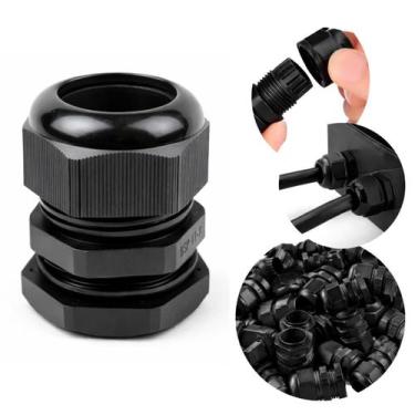 Imagem de Prensa Cabo Nylon Rosca BSP 1.1/2 Preto - Kit 10 Unidades - Stark Elec