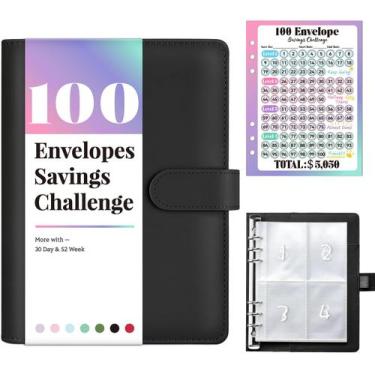 Imagem de Caderno Desafio de Economia de Dinheiro Sooez com 100 Envelopes