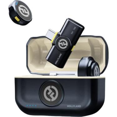 Imagem de Microfone Sem Fio Hollyland Lark M2 Duo USB-C Shine Charcoal, preto