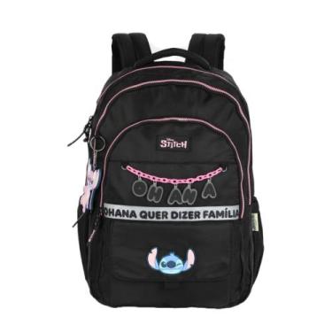 Imagem de Mochila de Costas com Porta Notebook Stitch Ohana Preto UP4YOU MJ50081