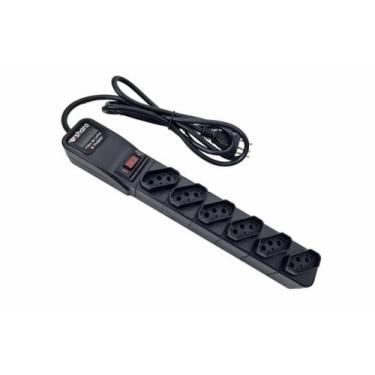 Imagem de Filtro de Linha Protetor 6 Tomadas 10A Bivolt 1,5M - Ts Shara