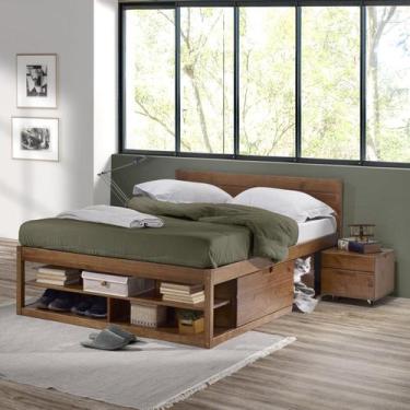 Imagem de Cama Casal Multifuncional Madeira Maciça Irara CabeCasa MadeiraOrigina