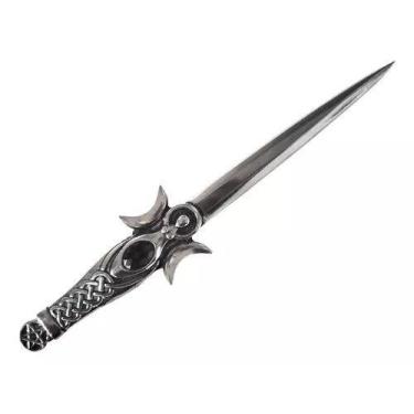 Imagem de Punhal Athame Triskle Wicca Celta Para Ritual 20cm - Flash, Níquel