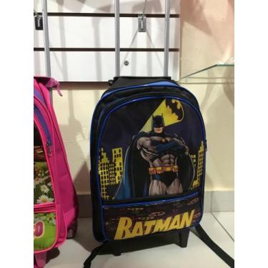 Imagem de mochila infantil para escola estudar batman rodinha carrinho - AnaMari