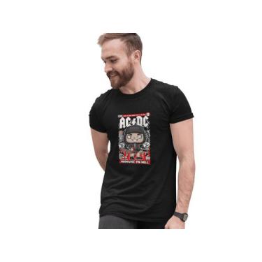Imagem de Camiseta Poster Pop Style Inspiração ACDC Estampa DTF 100% Algodão Pre