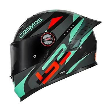 Imagem de Capacete Ls2 Ff358 Pro Modok Spoiler Preto Verde Laranja, 58/m
