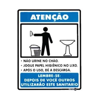 Imagem de Placa Regras Banheiro Masculino - RM Policarbonatos e Acessórios