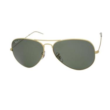 Imagem de óculos de sol Ray Ban aviator large mod rb3025L 001/58 tamanho 58 Pola