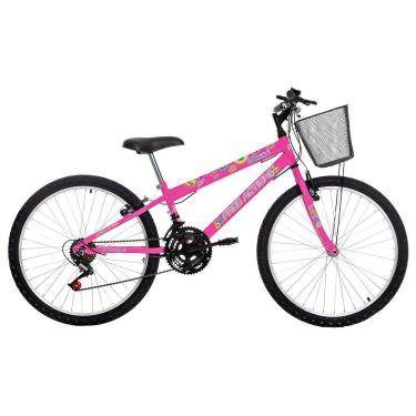 Imagem de Bicicleta Donna Mountain Bike Aro 24 Quadro em Aço 18 Marchas Free Action Rosa Chicle