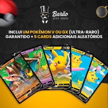 Imagem de ORIGINAL - Pacotinho de 5 cartas + Pokemon V ou GX GARANTIDO