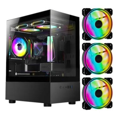 Imagem de Gabinete Gamer Com 3 Fans RGB Duex Lateral Transparente Em Vidro Temperado