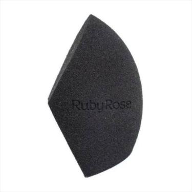 Imagem de Esponja de Maquiagem Midnight HBS05 Aplicação Uniforme Hipoalergênica Preto Ruby Rose