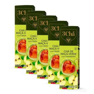 Imagem de 50 Cápsulas 3 Corações, Chá Maçã Verde e Cranberry - Três, Maçã Verde 