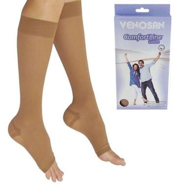 Imagem de Meia 3/4 Média Compressão Venosan Comfortline Cotton 20-30 AD PE Abert