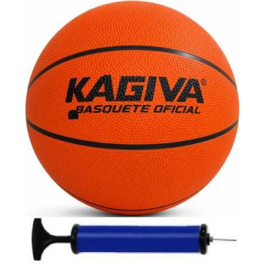 Imagem de Bola de Basquete Kagiva Oficial para Treinos e Jogos + Bomba de Ar, La