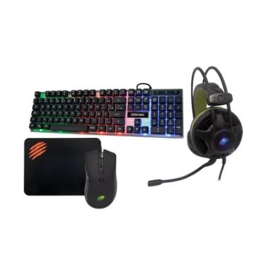 Imagem de Kit Gamer, Teclado, Headset, Mouse e Mousepad Argos 2.400dpi.