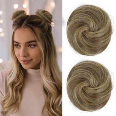 Imagem de Peças de cabelo REECHO Space Bun Mini Claw Clip Coque de cabelo falso