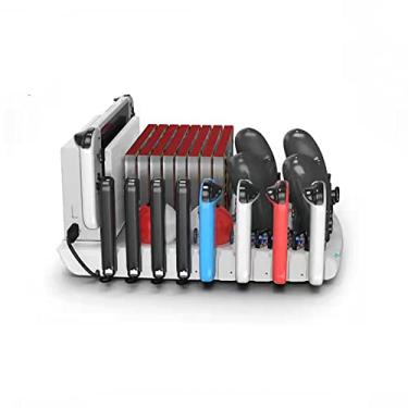 Imagem de TwiHill Adequado para base de carregamento multifuncional Nintendo Switch OLED, controlador de jogo joy-con + PRO, carregador elf ball e cartão de jogo de armazenamento(Branco)