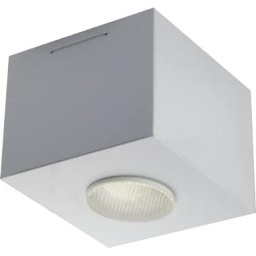 Imagem de TUALUX Plafon de Sobrepor Quadrado Granada com Difusor Branco para 01 Lâmpadas Par 20 ou Bulbo Led E-27-13X13 cm, PEQUENO