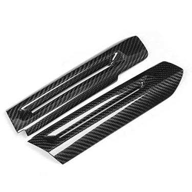 Imagem de KIMISS Par de capas de decoração de apoio de braço para porta interior de fibra de carbono para 2014-2018