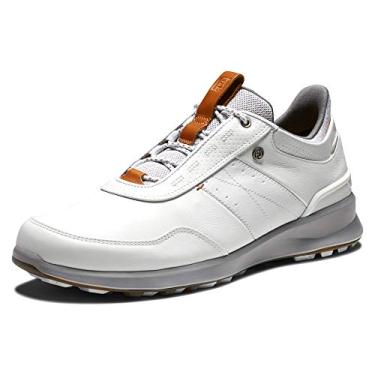 Imagem de FootJoy Sapato de golfe masculino estilo temporada anterior Stratos, Off-white, 7