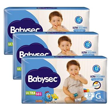 Imagem de Kit 3 Pacotes Fralda Descartável Babysec Ultrasec Mega G