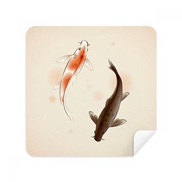 Imagem de Tecido de camurça tradicional chinesa japonesa Lucky Fish de limpeza de tela de tecido de camurça pacote com 2