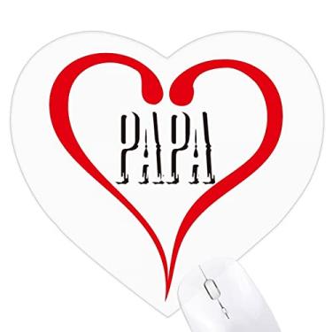 Imagem de Papa Home Parents Father Art Deco Mousepad de coração moderno tapete de borracha para jogos escritório