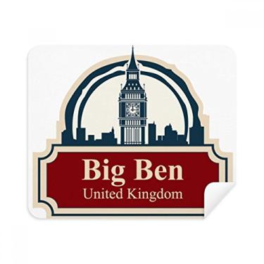 Imagem de United Kingdom Country City Big Ben London Reino Unido pano de limpeza limpador de tela 2 peças tecido de camurça