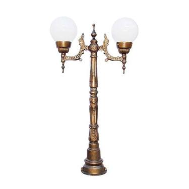 Imagem de Poste Chinês Para Jardim De Alumínio 02 Globos 1,12M