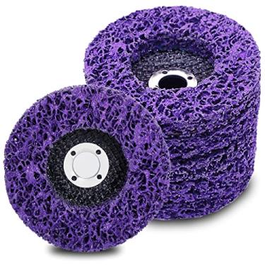 Imagem de Removedor de ferrugem removedor de roda de tinta e oxidação disco de tira de poliéster abrasivo para moedor de anjo, 5Pack - 4" x 60#