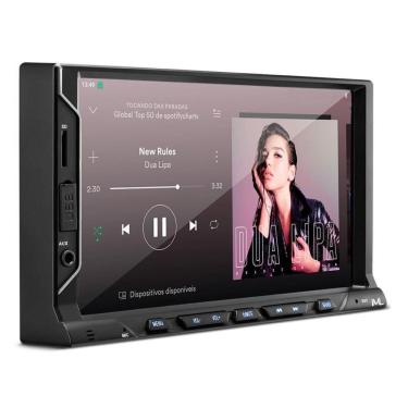 Imagem de Central Multimídia Multilaser Evolve Fit P3328 com Tela 7”, Bluetooth, Rádio FM, 35W RMS, Micro SD, USB