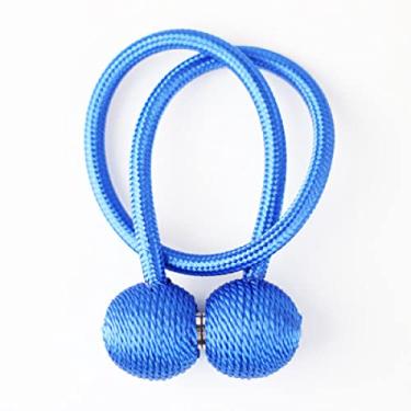 Imagem de 1 peça cortina magnética tieback suporte de gancho fivela clipe cortina tieback poliéster acessórios decorativos para casa, azul claro