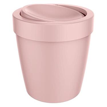 Imagem de Lixeira 5 Litros Tampa Basculante Cesto De Lixo Banheiro Vitra - LX 655 Ou - Rosa