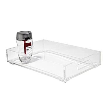 Imagem de Bandeja Acrílico Grande 30 x 20 x 5 cm com alças 6MM