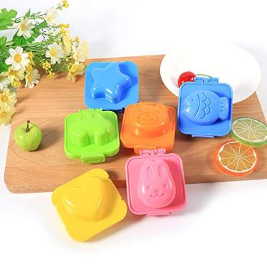 Imagem de YEmirth 6 pçs/conjunto molde de ovos fofos, molde de ovos de desenho fofo molde panela cozinhar ferramentas DIY cozinha bento acessórios para crianças