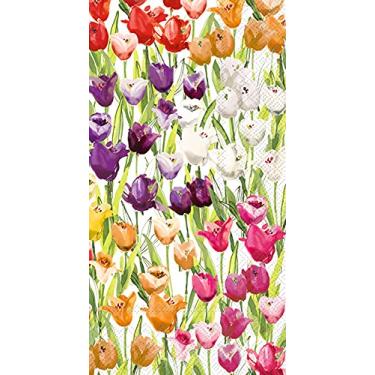 Imagem de Boston International Guardanapos de papel IHR de 3 camadas, tamanho de hóspede 16 unidades, tulipfield