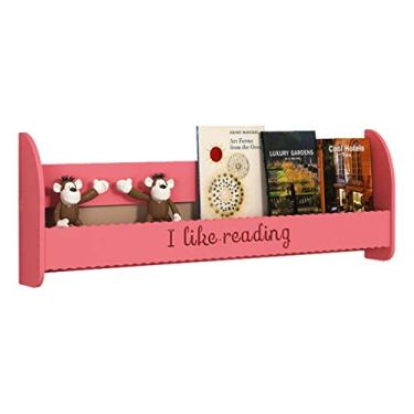 Imagem de KIZQYN Estante de livros montada na parede Prateleiras de parede multiuso para armazenamento de CD DVD de livro e estante de exibição (cor: cinza, tamanho: 100cm)