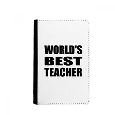 Imagem de Porta-passaporte com citação de melhor professor do mundo para passaporte Notecase Burse carteira porta-cartão, Multicolor