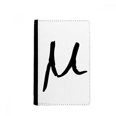 Imagem de Porta-passaporte com silhueta preta do alfabeto grego Mu porta-passaporte Notecase Burse capa carteira porta-cartão, Multicolor