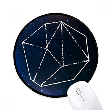 Imagem de Star Blue Crystal Universe Sky Fantasy Mouse Pad Desktop Office Tapete redondo para computador