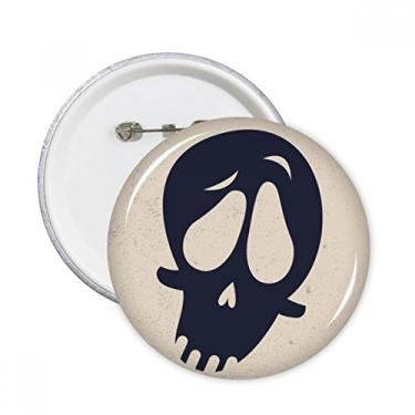 Imagem de Emblema de Halloween torcido l redondo broche emblema acessório decoração 5 peças