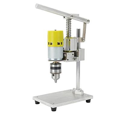 Imagem de Máquina de perfuração elétrica de banco, sem barulho de mandril de 1,5 x 10 mm Mini prensa de broca de bancada multifuncional 4000-9000r/min Ajustável para DIY para reparo doméstico (regulamentos dos EUA)