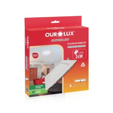 Imagem de Plafon Superled Embutir 24W BIV 4000K Quadrado Ourolux