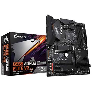 Imagem de Gigabyte B550 AORUS Elite V2 (AMD Ryzen 5000/B550/ATX/PCIe4.0/DDR4/USB3.2 Geração 1/Realtek ALC1200/M.2/2.5 GbE LAN/HDMI/DP/placa-mãe para jogos)