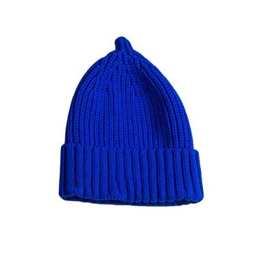 Imagem de Jueshanzj Gorro feminino de malha elástica grossa, Royal Blue, tamanho �nico